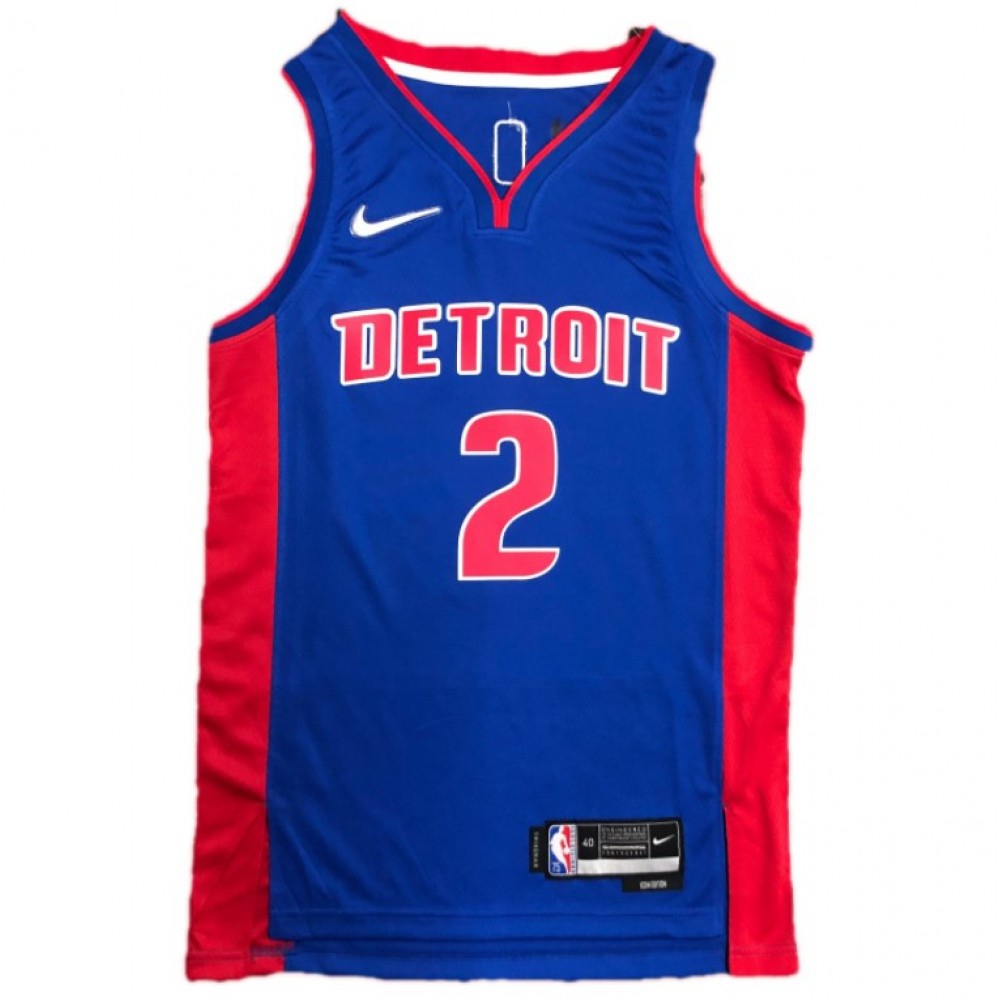 Men's Detroit Pistons Cade Cunningham #2 Blue 2021/22 Swingman NBA Jersey - Icon Edition-Pro Kit Vault | Brand New 26/27 Sports Jerseys